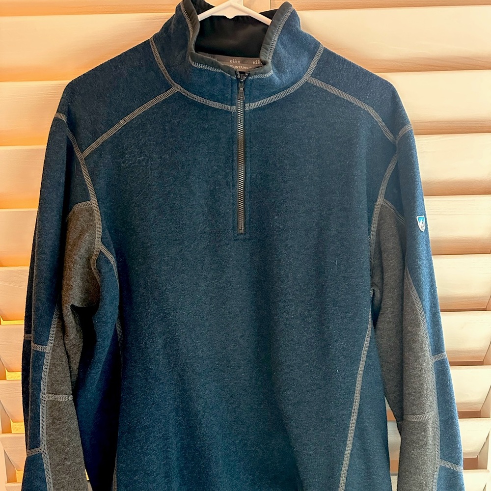 Kuhl 1/4 Zip Pullover Jacket Mens Blue Grey